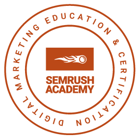 Homecare Creators SEMrush certified SEO partner badge
